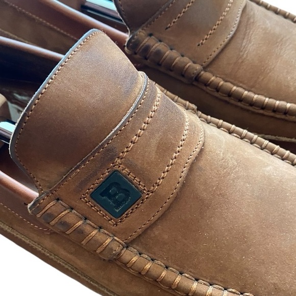 Bally Suede Italian 100% Authentic Brown Loafers in original box VTG Size 13D - Picture 2 of 11